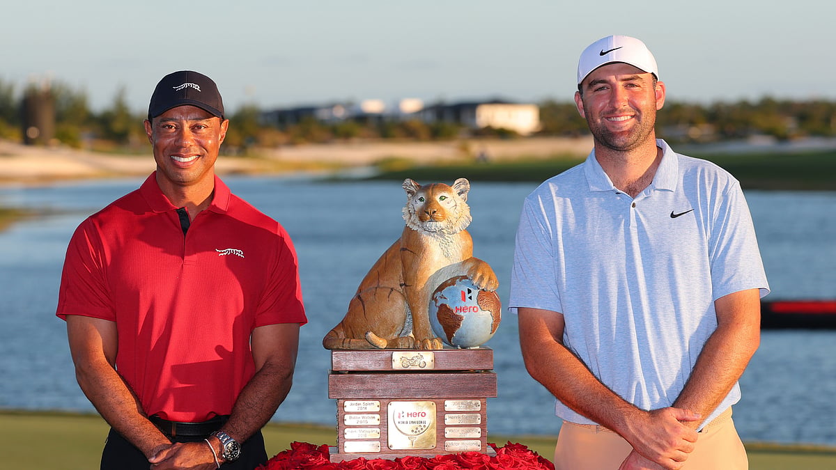 Tiger Woods and Scottie Scheffler