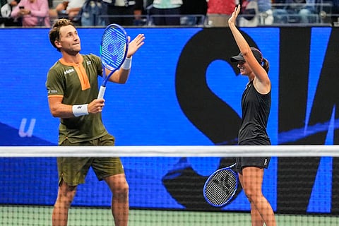 US Open Tennis Mixed Doubles Semi Finals: C Ruud-I Swiatek vs J Draper-J Pegula