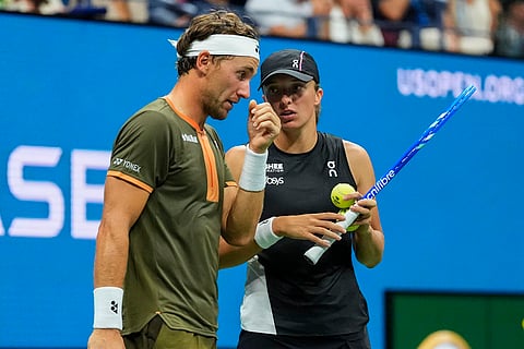 US Open Tennis Mixed Doubles Semi Finals: C Ruud-I Swiatek vs J Draper-J Pegula
