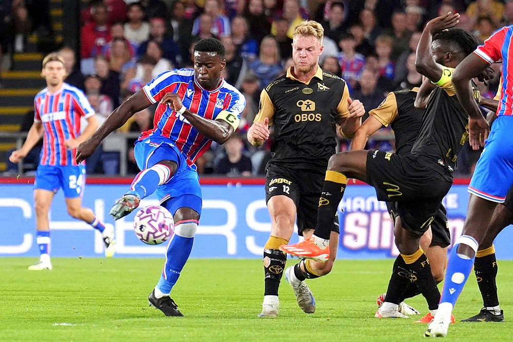 UEFA Conference League 2025-26 Playoff 1st Leg match Crystal Palace Vs Fredrikstad_Marc Guehi 