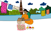 Delhi Monsoon And The Poetry Of The Rains Illustraion by Anupriya : The city looks verdant with trees growing taller along the highways, the green, greener.