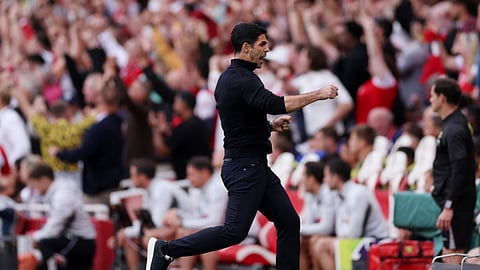 File photo of Mikel Arteta in charge of Arsenal.