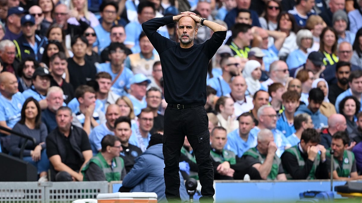 Beaten City boss Pep Guardiola - null
