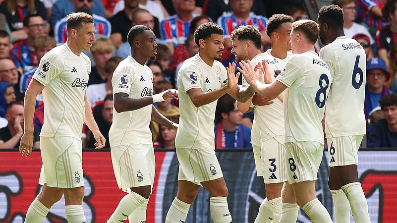 Forest celebrate Hudson-Odois equaliser at Selhurst Park