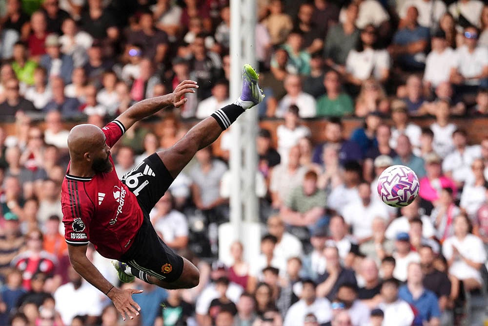 English Premier League 2025-26 matchday 2 Fulham Vs Manchester United__Bryan Mbeumo
