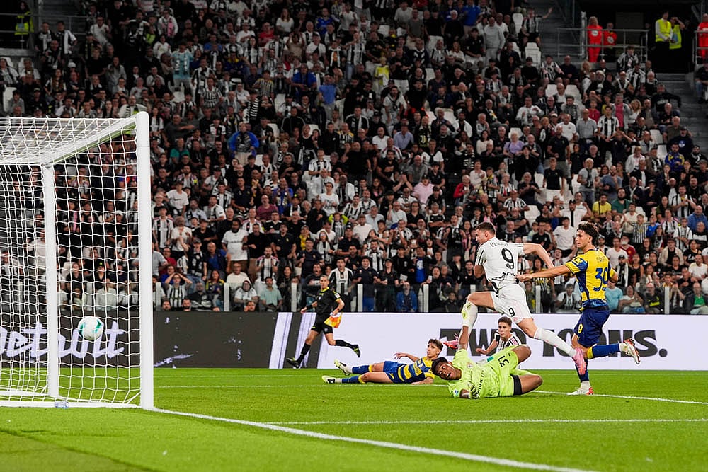 Italy Soccer Serie A 2025-26 Juventus vs Parma_Dusan Vlahovic