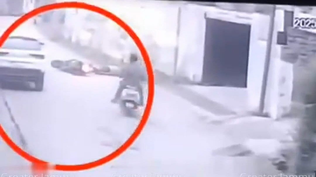 Fareed was thrown off his vehicle by the impact of the car's door resulting in his tragic loss. - X/greater_jammu
