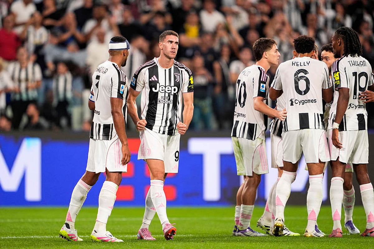 Italy Soccer Serie A 2025-26 Juventus vs Parma_Dusan Vlahovic