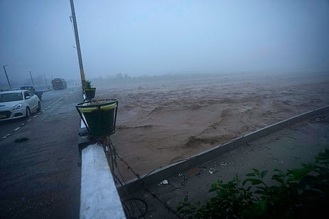 Tawi river in spate in Jammu
