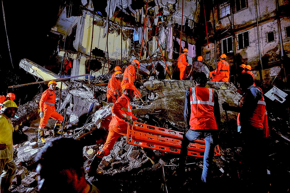 Mother, toddler killed, 9 injured as part of building collapses in Maharashtra’s Palghar district - | Photo: PTI