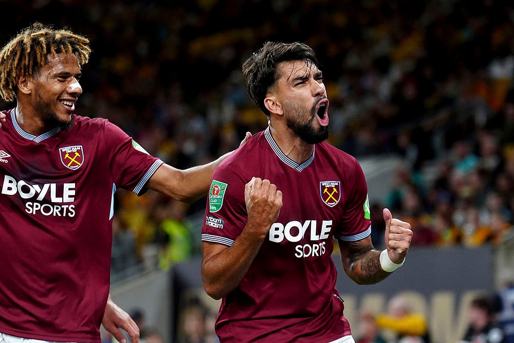 EFL Cup 2025-26 Round 2 soccer match Wolves vs West Ham_Lucas Paqueta