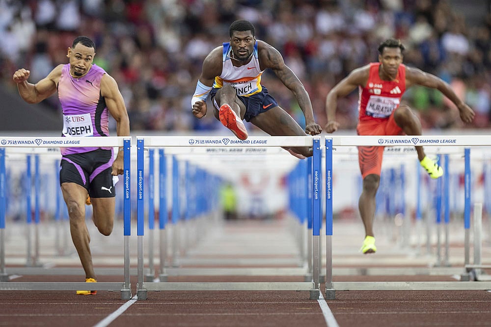Switzerland Diamond League finals 2025 day 2 photos_Cordell Tinch of the US