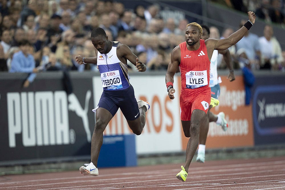 Switzerland Diamond League finals 2025 day 2 photos_Noah Lyles of the US