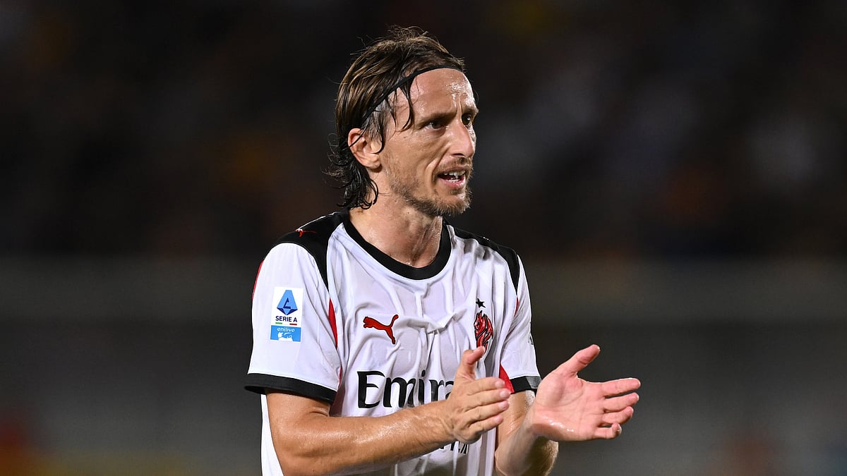 Luka Modric in action for AC Milan