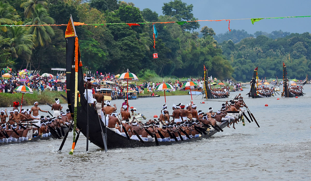 Snake boat race.