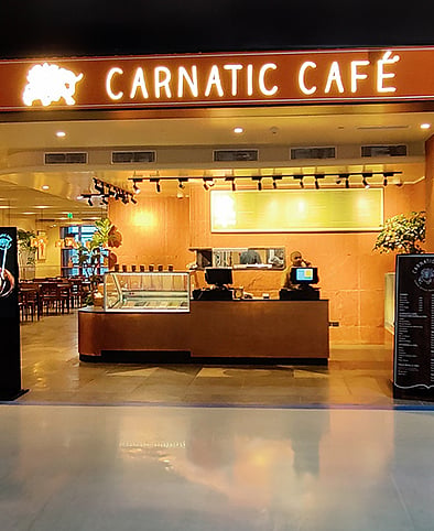 Outside view of Carnatic Café 