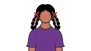 A schoolgirl's diary: Artwork by Anupriya