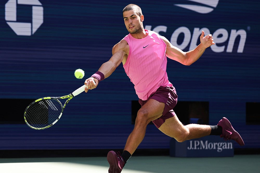US Open Tennis Championships: Carlos Alcaraz vs Arthur Rinderknech