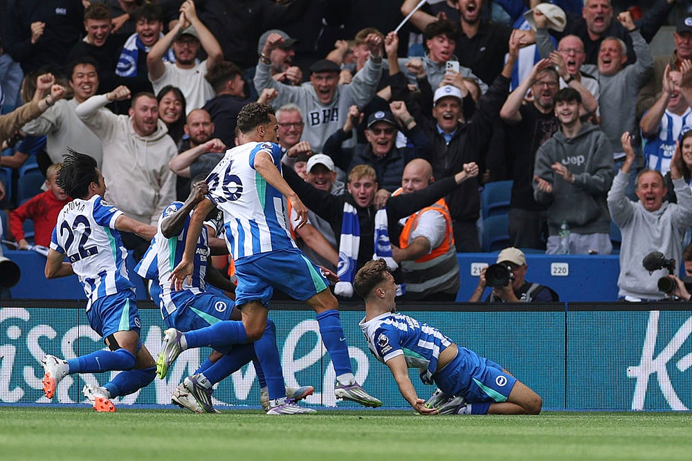 Britain Soccer Premier League 2025-26 Brighton vs Manchester City_Brajan Gruda