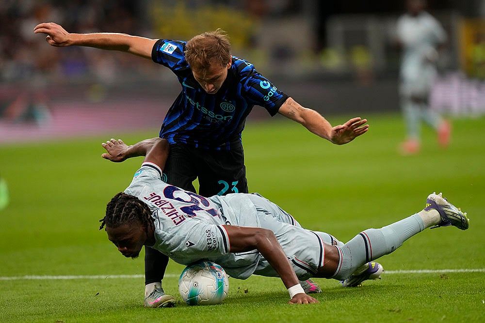 Italy soccer Serie A 2025-26 Inter Milan Vs Udinese_Nicolo Barella 