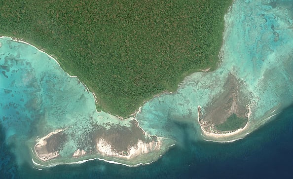 Getty Images : Maxar has released high-resolution satellite imagery of North Sentinel Island in the Andaman Islands, a protected area of India and home to the isolated Sentinelese tribe.