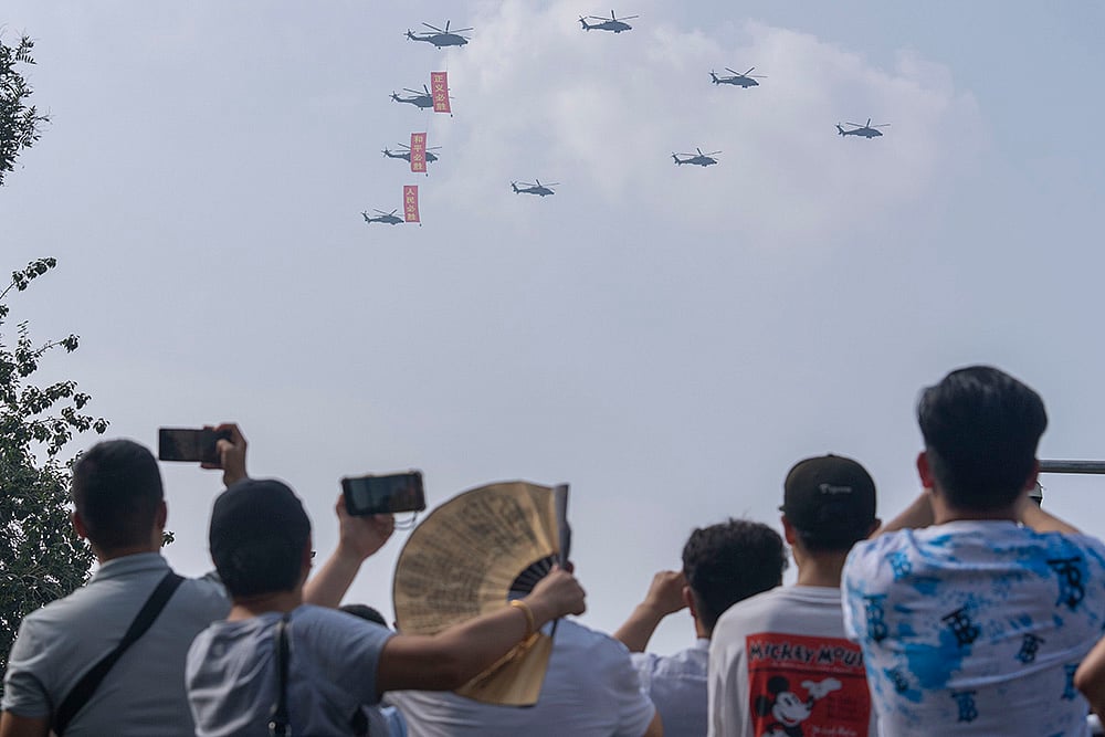Chinas Victory Day Military Parade photos: Chinese helicopters