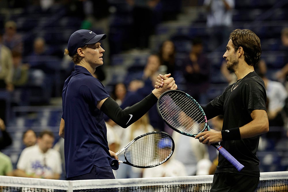 US Open Tennis 2025 quarter-final match Jannik Sinner vs Lorenzo Musetti_3