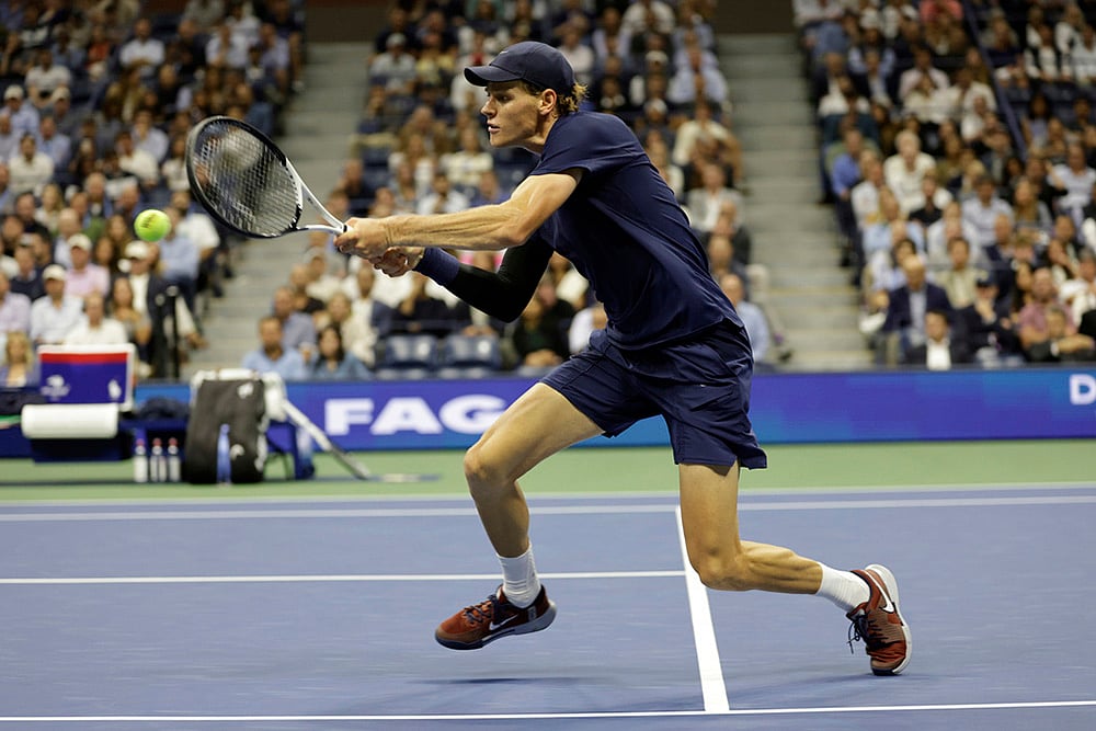 US Open Tennis 2025 quarter-final match Jannik Sinner vs Lorenzo Musetti_4