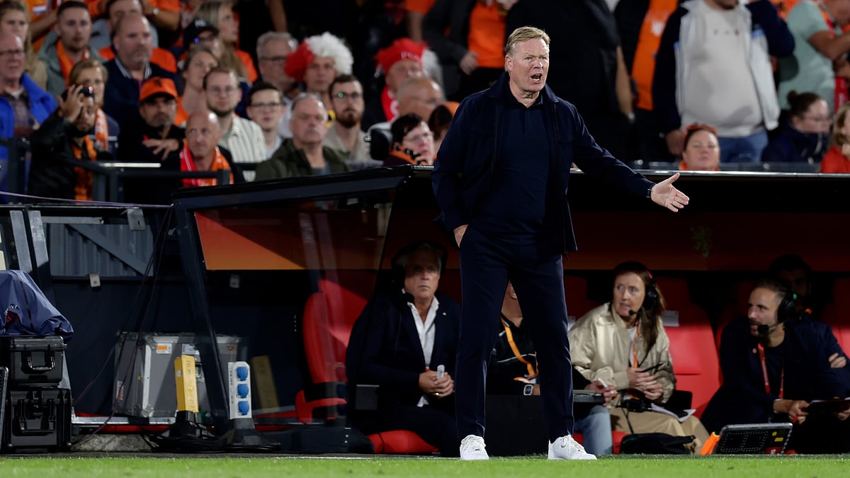 Ronald Koeman pictured during the Netherlands' draw with Poland - null