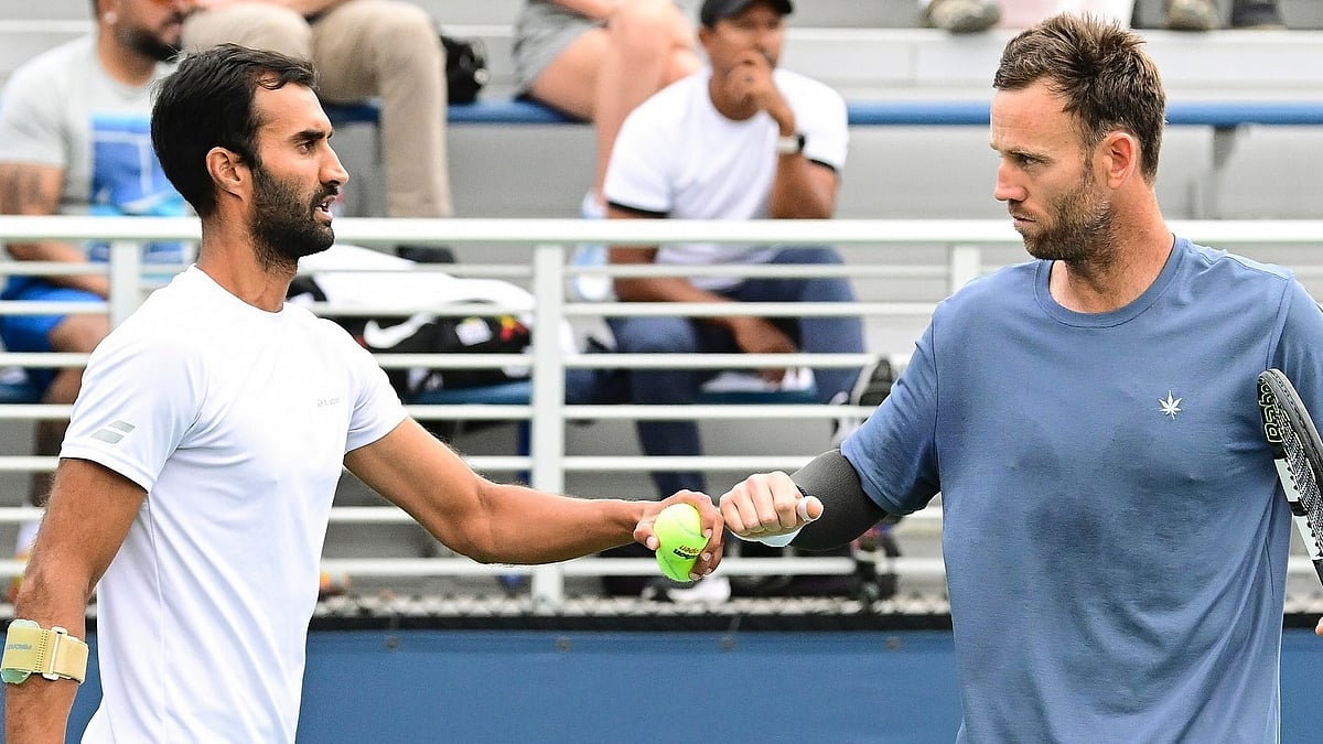 | Photo: Instagram/yukibhambri : Yuki Bhambri and Michael Venus in action in the US Open 2025