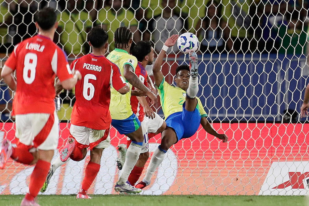 FIFA World Cup 2026 Qualifiers CONMEBOL match Brazil Vs Chile_Brazils Estevao