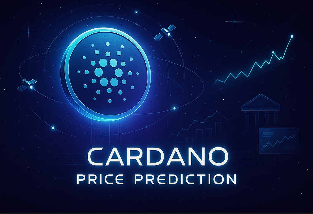 Digital illustration of Cardano logo