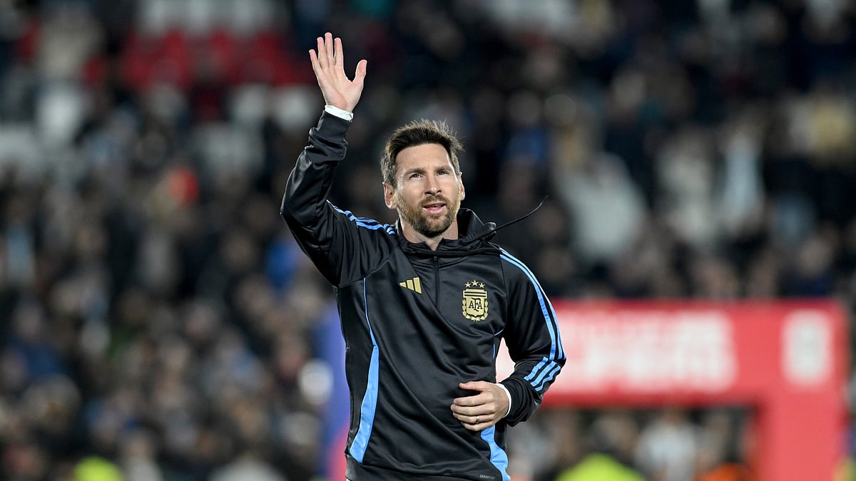 Lionel Messi in action for Argentina against Venezuela.