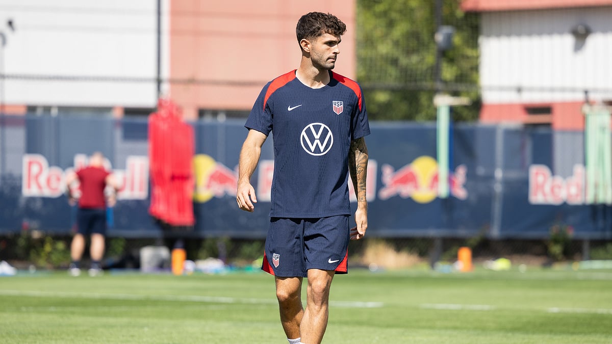 Christian Pulisic in training for the United States