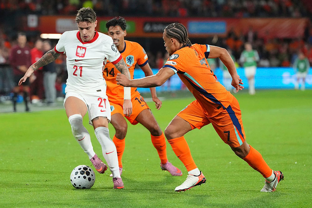 UEFA FIFA World Cup 2026 European qualifiers Match Netherlands vs Poland_Xavi Simons 