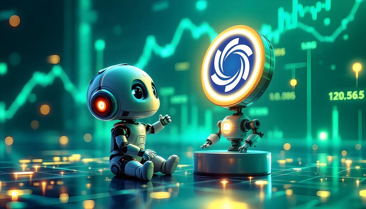 Two cartoon robot