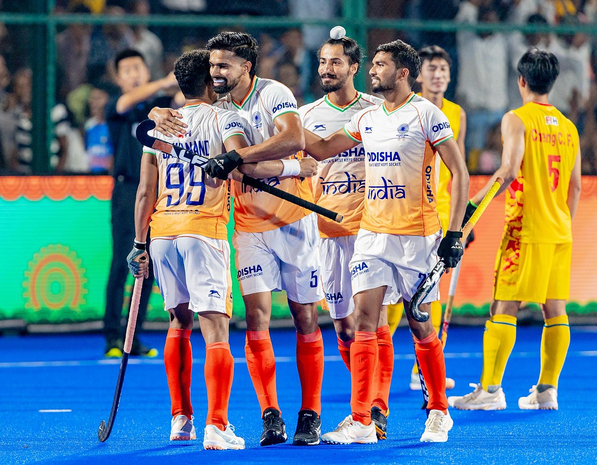 | Photo: Hockey India : India Vs China, Hockey Asia Cup 2025 Super 4s: IND Humble CHN 7-0 To Set Up Final Against Korea