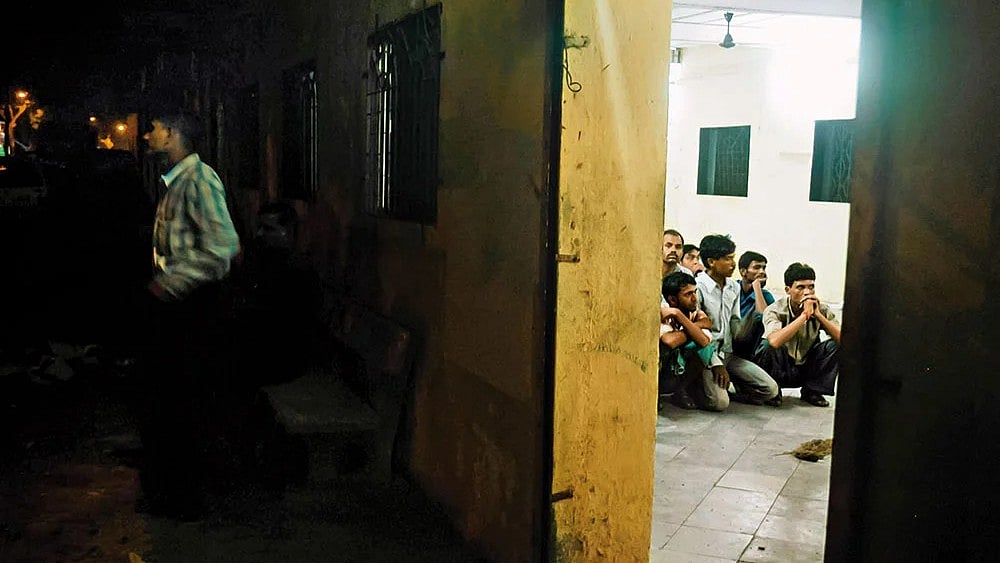 | File Photo : Suspects rounded up for interrogation at a police station. Representational image 