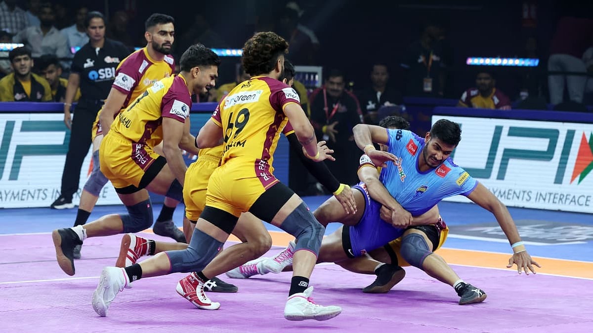 PKL : Bengal Warriorz vs Telugu Titans, PKL 2025: A glimpse of the action.