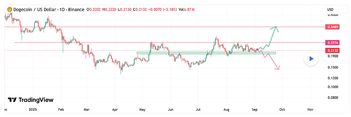Dogecoin price chart