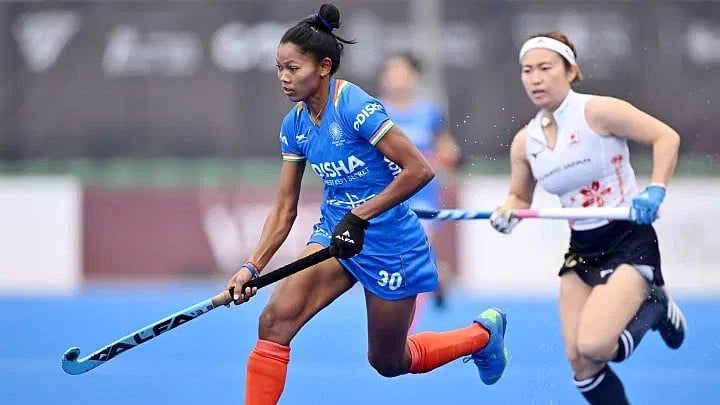 Hockey India : Indian skipper Salima Tete in action.