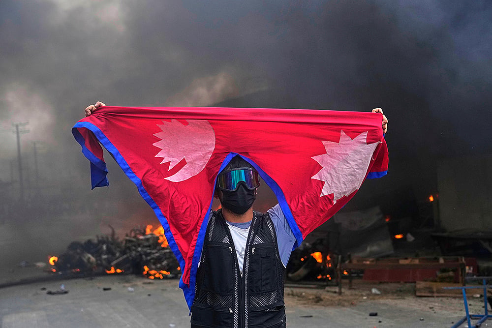 | Photo: AP/Niranjan Shrestha : Anti-government protests in Nepal