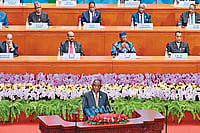 | Source: X : New Partners: South Africa President Cyril Ramaphosa co-chairs the Forum on China-Africa Cooperation in 2018