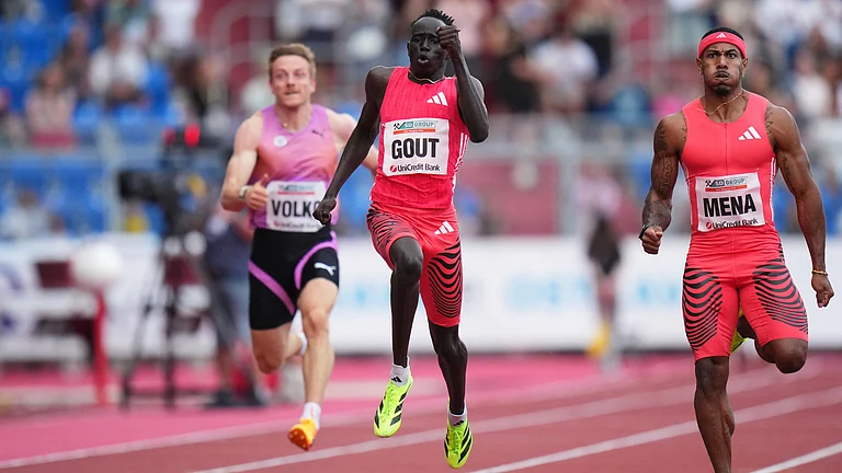 File photo of Gout Gout, of Australia, runs to win the men 200 meters during the Ostrava Golden Spike athletics meet in Ostrava, Czech Republic, on June 24, 2025. - | Photo: AP/Petr David Josek