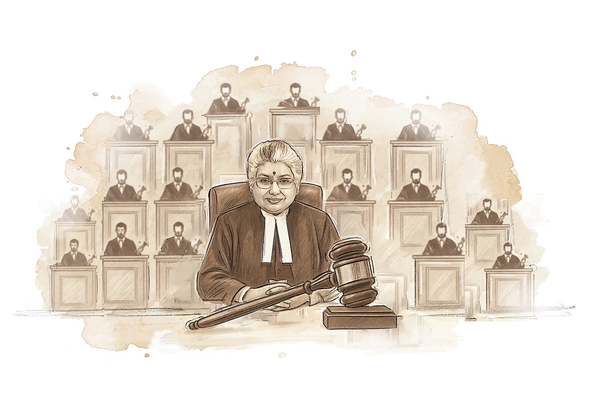 Illustration by Saahil : Justice BV Nagarathna, the sole women member of the SC collegium
