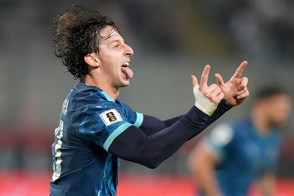 FIFA World Cup CONMEBOL qualifying soccer match Peru vs Paraguay_ Matias Galarza