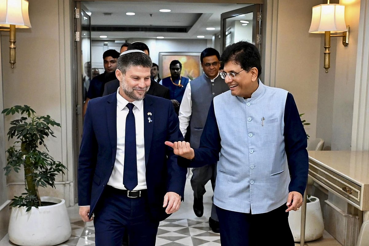 pti : Union Commerce and Industry Minister Piyush Goyal during a meeting with Finance Minister of Israel Bezalel Smotrich, in New DelhiUnion Commerce and Industry Minister Piyush Goyal during a meeting with Finance Minister of Israel Bezalel Smotrich, in New Delhi