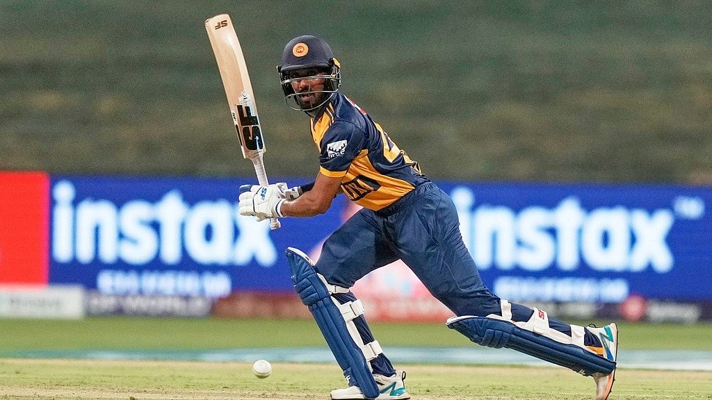  (AP Photo/Altaf Qadri)
 : Kamil Mishara remained unbeaten on 46 off 32 balls, while Pathum Nissanka’s quickfire 50 off 34 guided the chase with ease. 