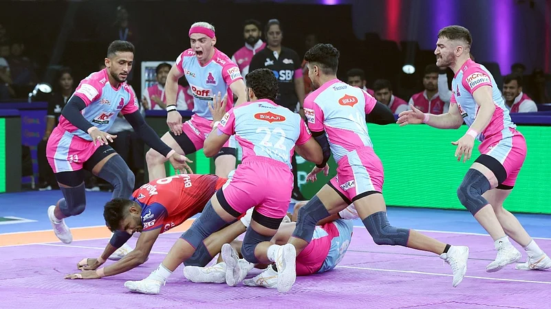 Jaipur Pink Panthers vs UP Yoddhas match report pro kabaddi league 2025