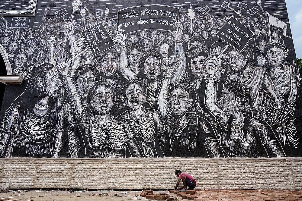 Preparations for Durga Puja festival in Kolkata